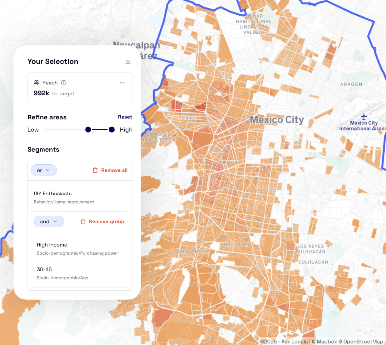 Mexico City Home Shopper Targeting, reach, segments, audiences